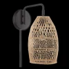Clearance Bouclair Hemp Rope & Black Metal Wall Sconce