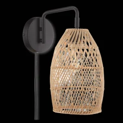 Clearance Bouclair Hemp Rope & Black Metal Wall Sconce