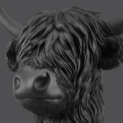 Hot Bouclair Highland Cow Statue