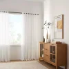 New Bouclair Ivory Kacha Sheer Curtain
