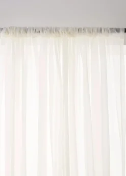 Best Bouclair Ivory Rod Pocket Sheer Curtain