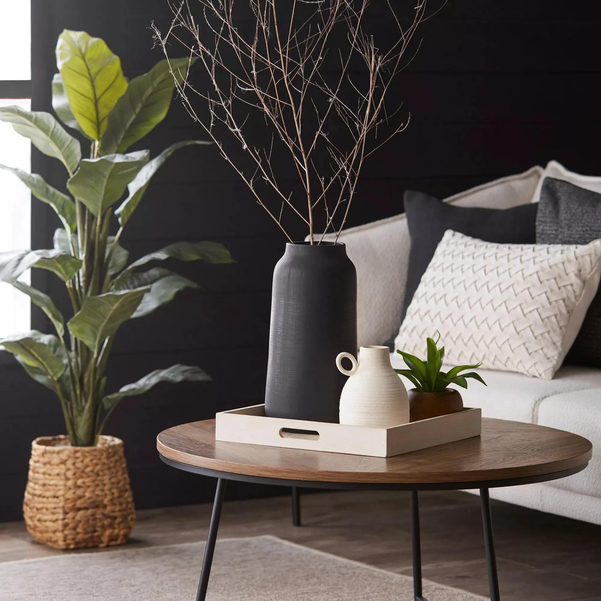 Bouclair Large Ficus in Rattan Pot