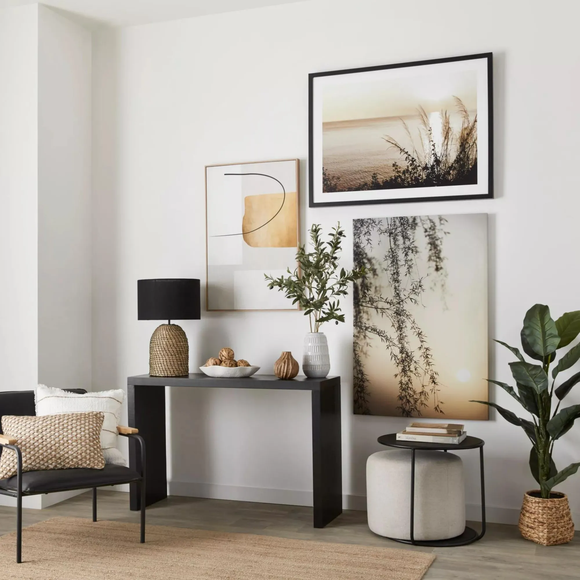 Bouclair Large Ficus in Rattan Pot