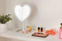 Best Bouclair LED Heart-Shaped Table Mirror