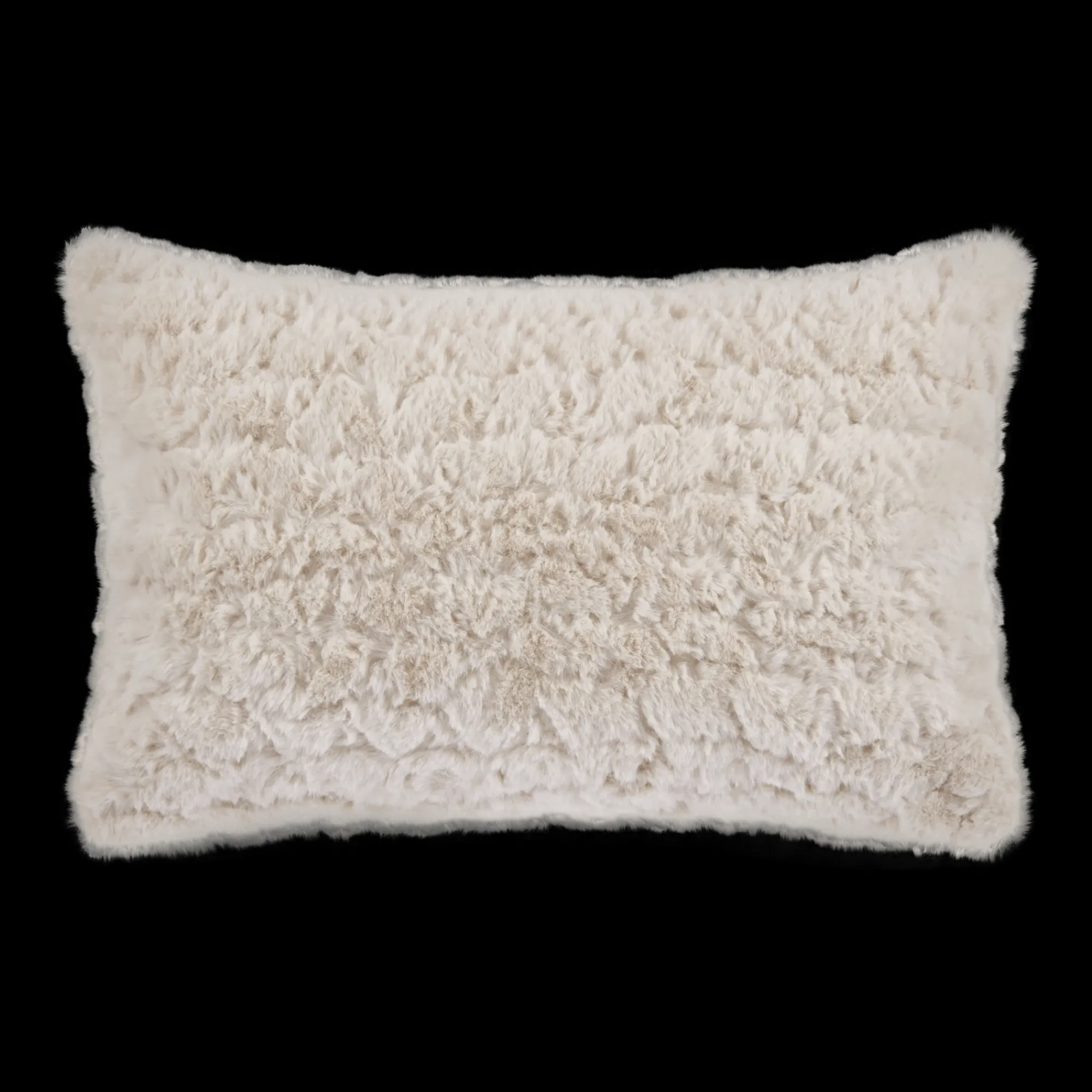 Hot Bouclair Light Beige Sheep Faux Fur Decorative Lumbar Pillow