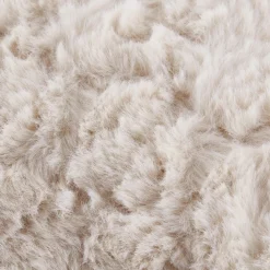 Hot Bouclair Light Beige Sheep Faux Fur Decorative Lumbar Pillow