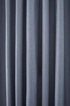 Discount Bouclair Light Grey Chambray Blackout Curtain