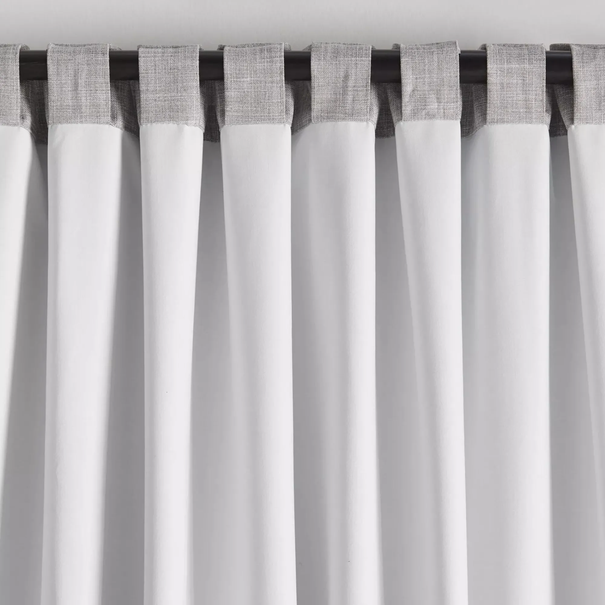 Hot Bouclair Light Grey Chita Back Tab Blackout Curtain