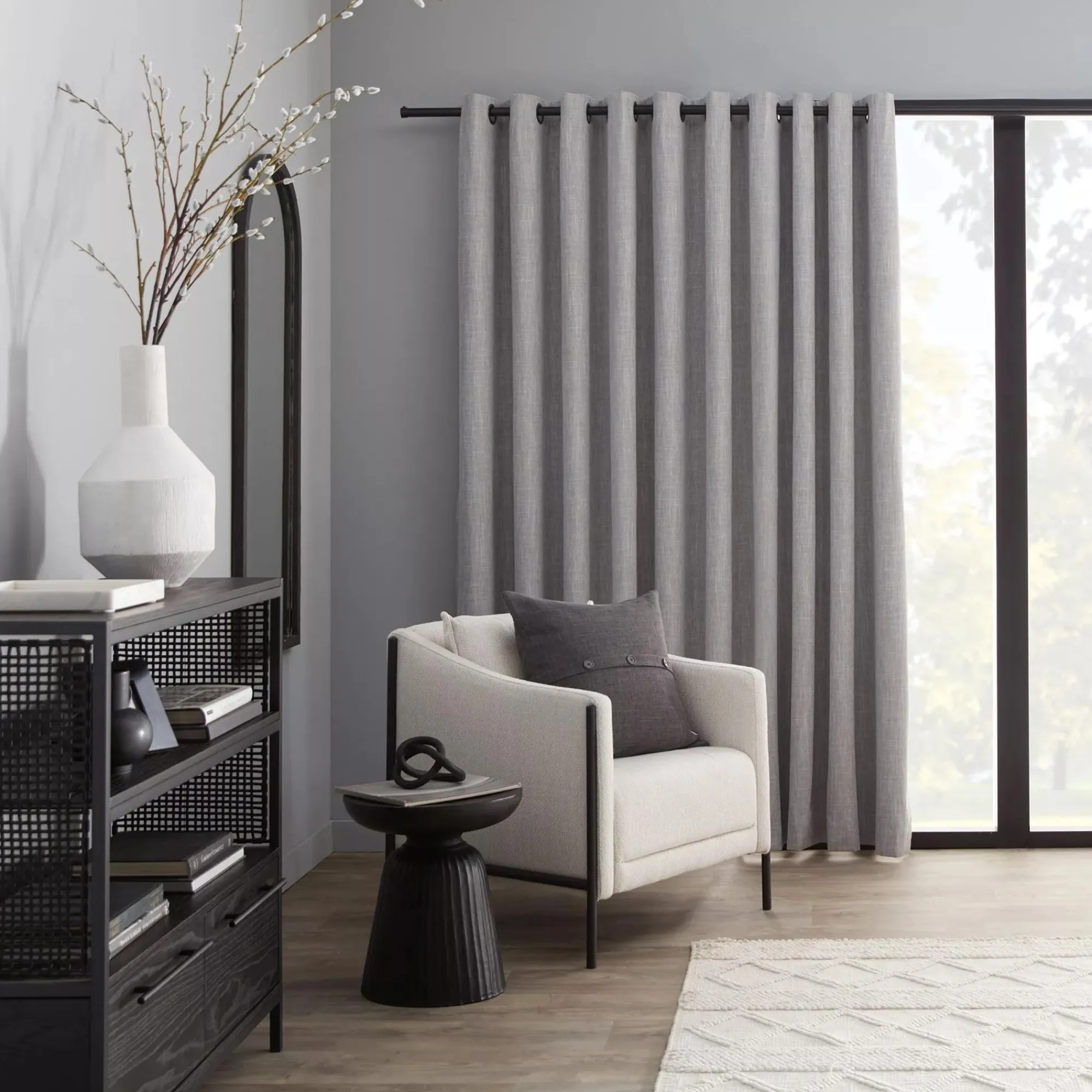 Sale Bouclair Light Grey Chita Blackout Curtain
