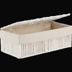 Discount Bouclair Linen Basket with Lid