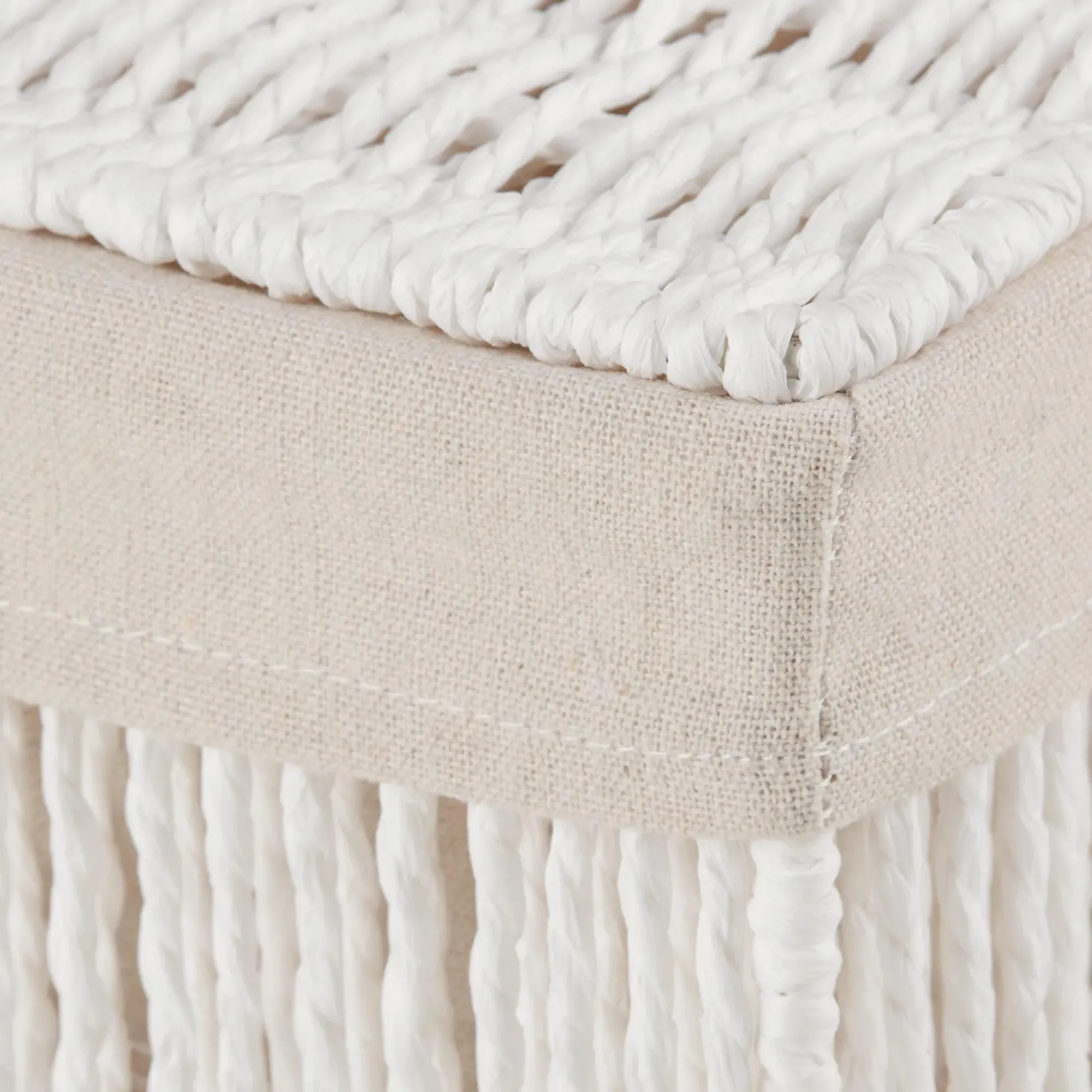 Discount Bouclair Linen Basket with Lid