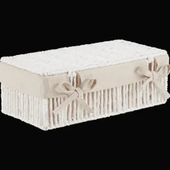 Discount Bouclair Linen Basket with Lid