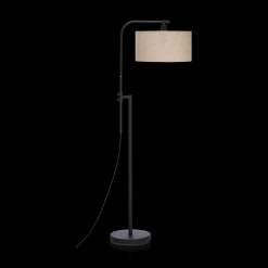 New Bouclair Linen Swivel Metal Floor Lamp