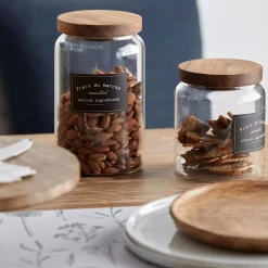 Sale Bouclair Long Glass Jar with Wooden Lid