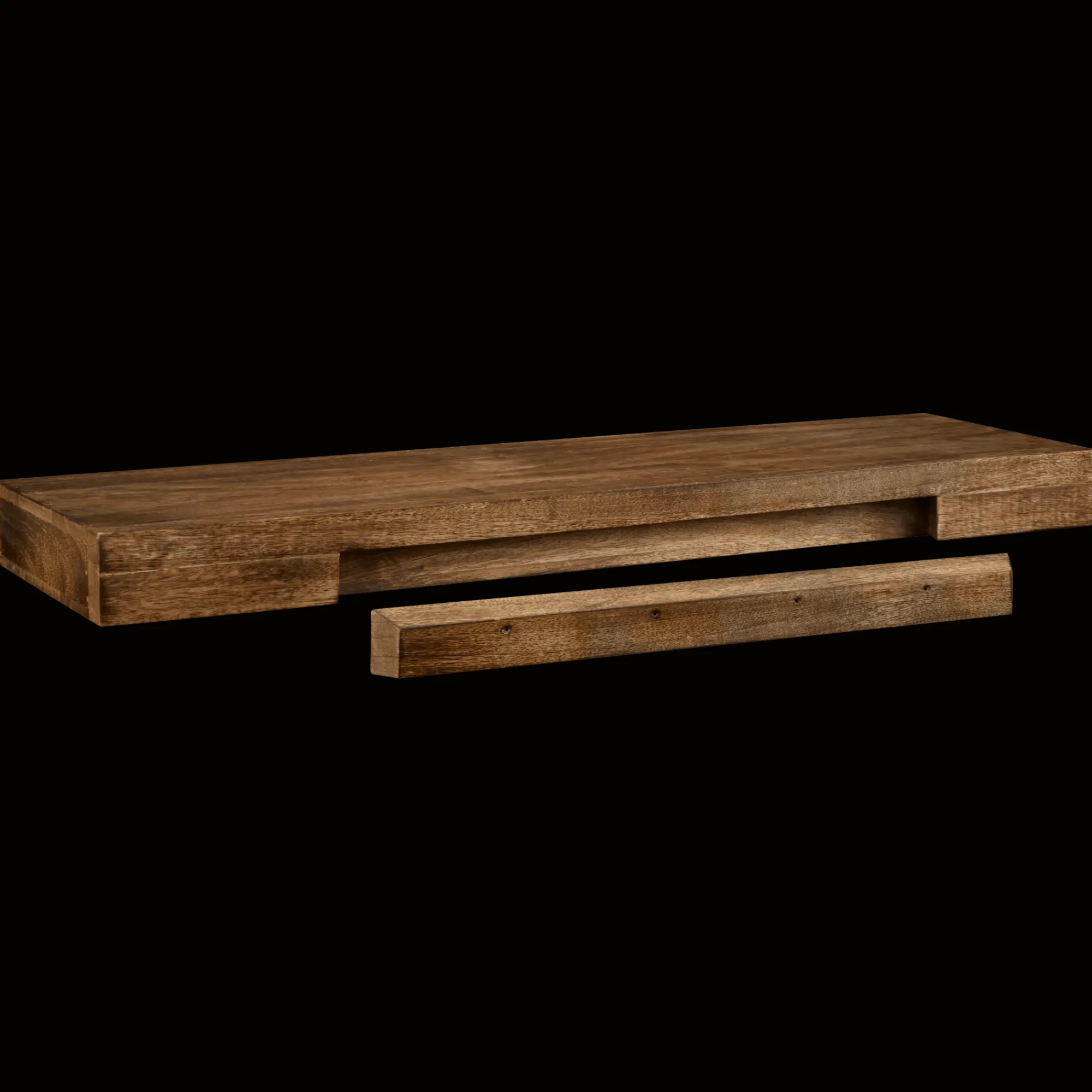 Sale Bouclair Long Mango Wood Floating Shelf