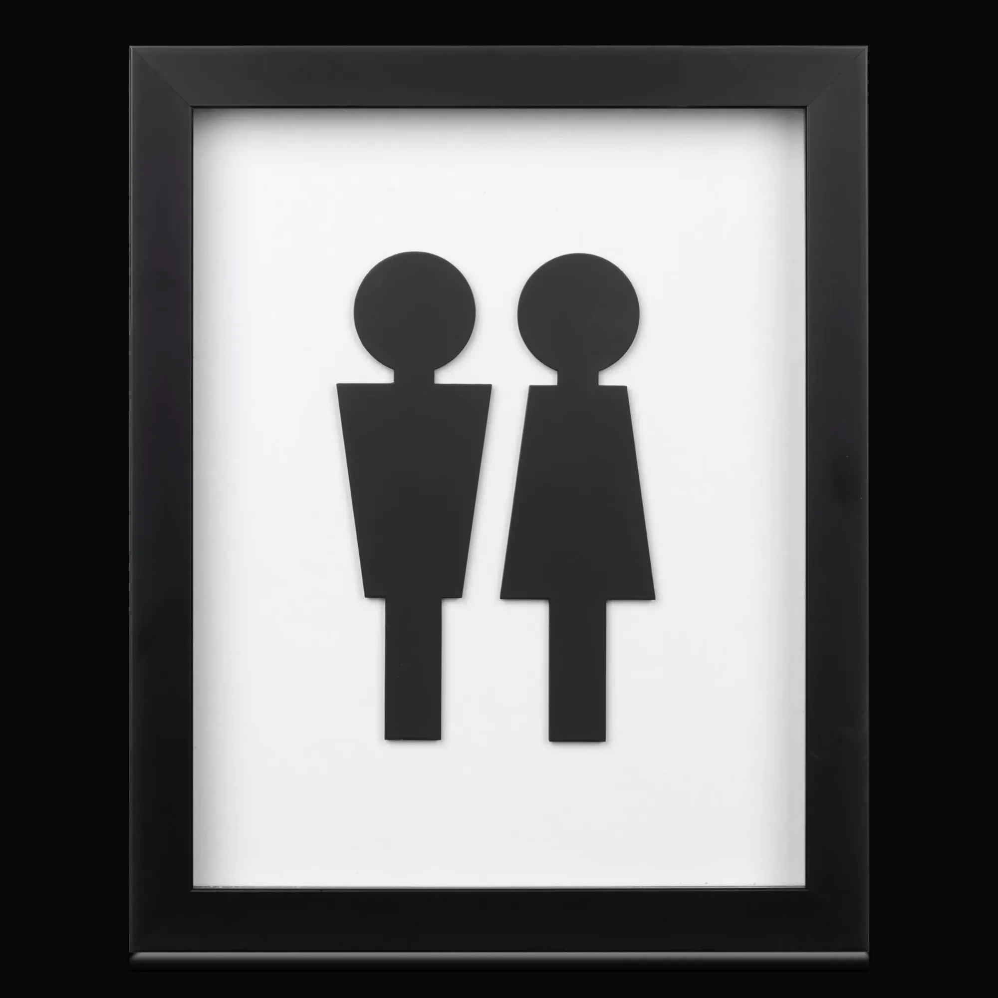 Bouclair Man & Woman Silhouette Bathroom Shadow Box
