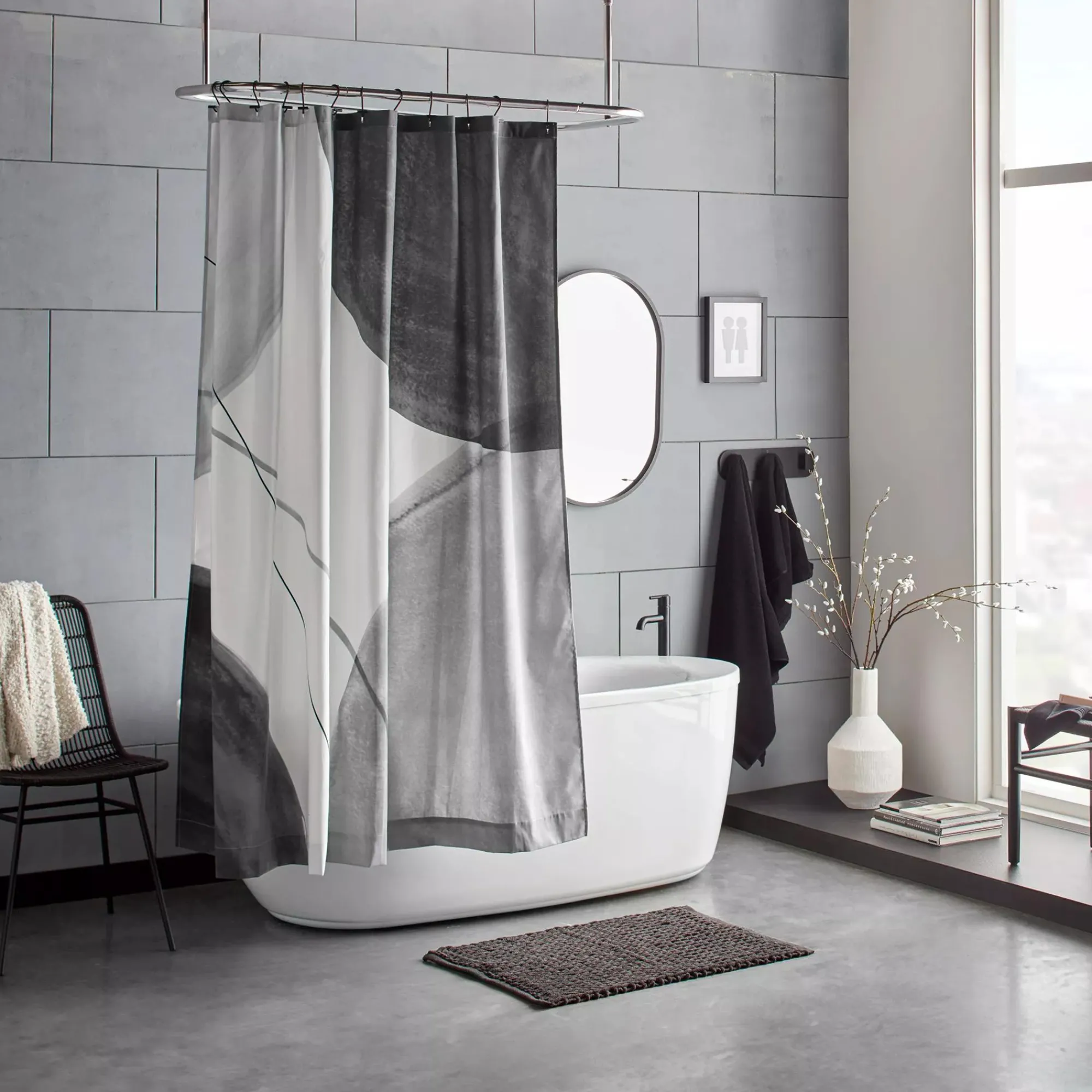 Bouclair Man & Woman Silhouette Bathroom Shadow Box