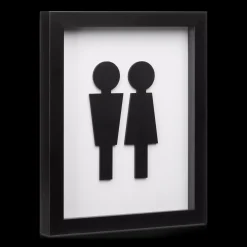 Bouclair Man & Woman Silhouette Bathroom Shadow Box