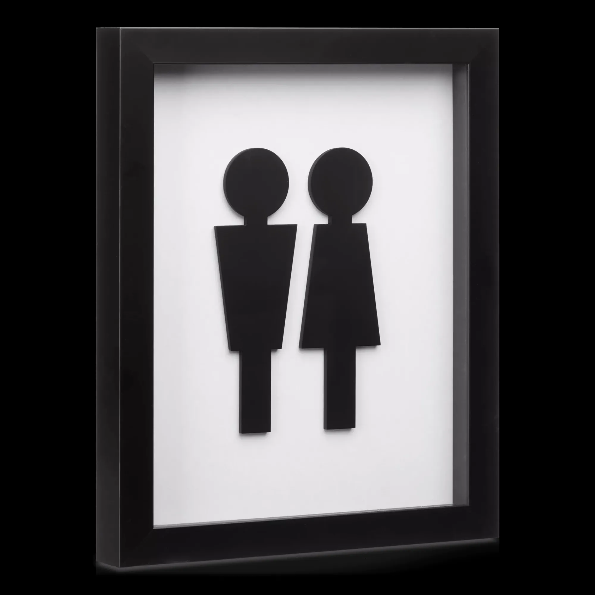 Bouclair Man & Woman Silhouette Bathroom Shadow Box