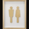 Hot Bouclair Man & Woman Silhouette Gold Wall Art