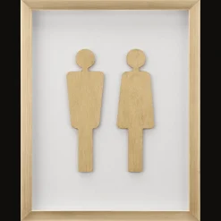 Hot Bouclair Man & Woman Silhouette Gold Wall Art