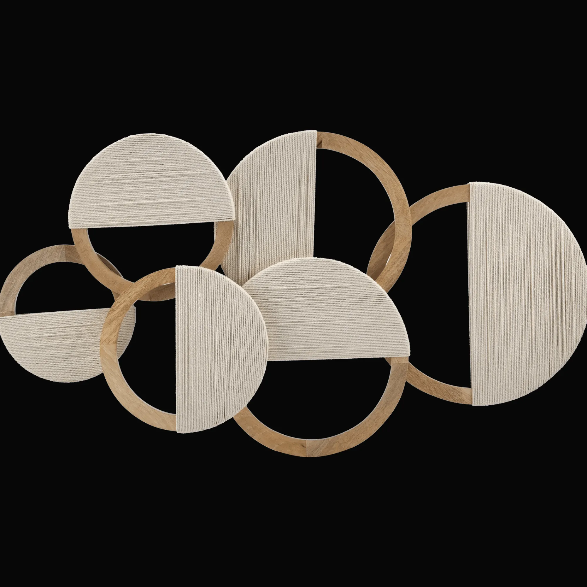 Discount Bouclair Mango Wood Circles with Rope