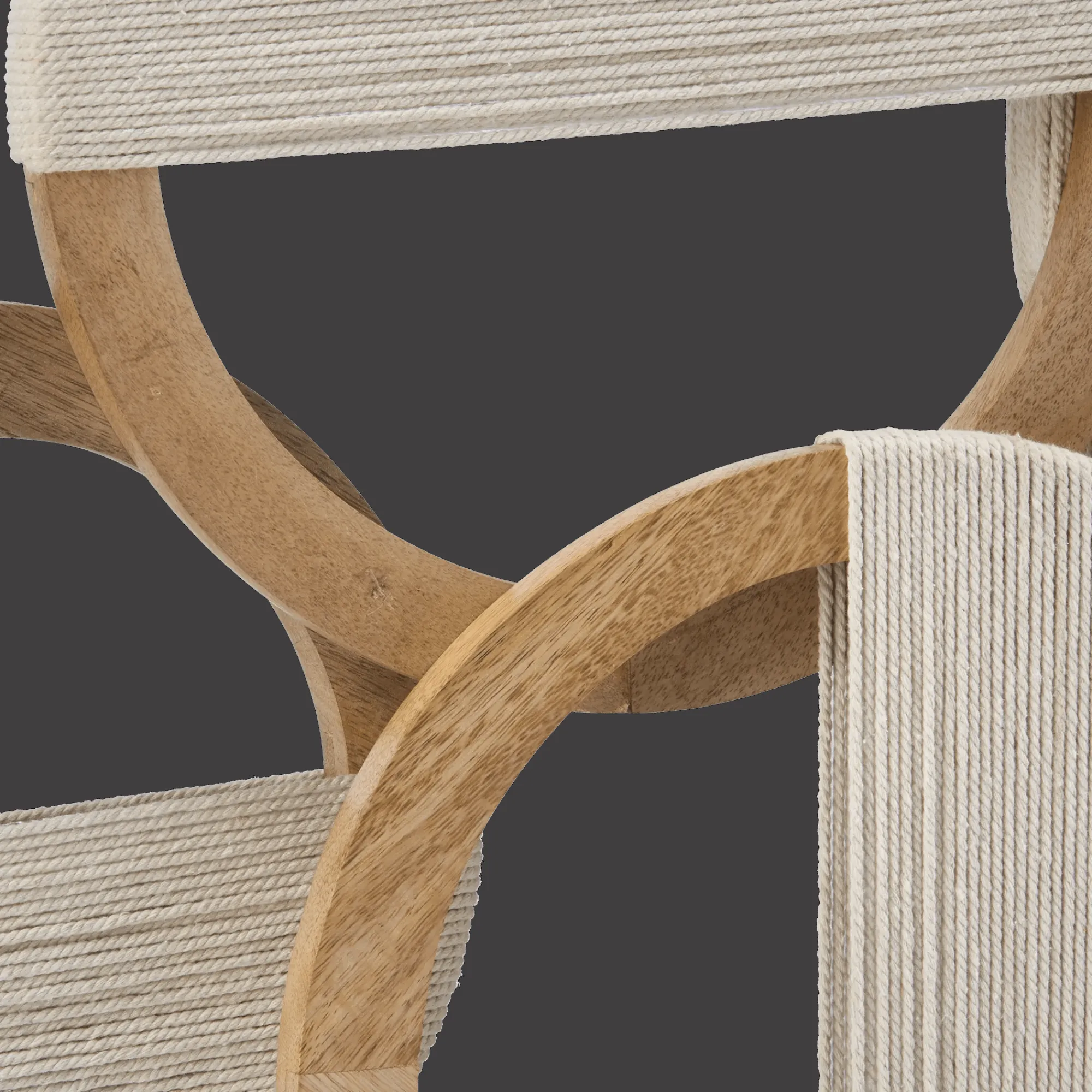 Discount Bouclair Mango Wood Circles with Rope