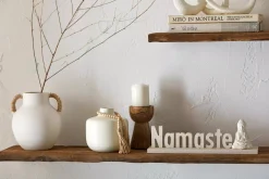 Bouclair Mango Wood Pillar Candle Holder