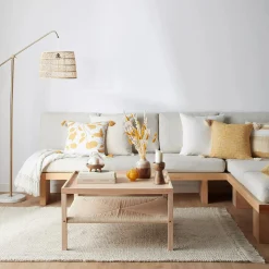 Bouclair Mango Wood Pillar Candle Holder