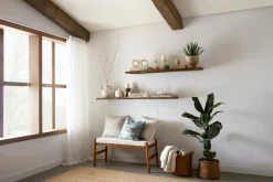 Bouclair Mango Wood Pillar Candle Holder