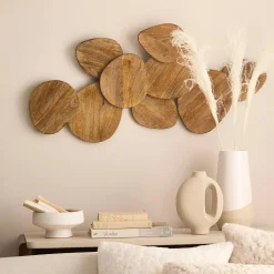 Outlet Bouclair Mango Wood Triangles Wall Decor