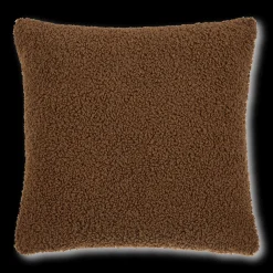 Best Bouclair Medium Brown Doodle Boucle Decorative Throw Pillow