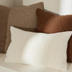 Best Bouclair Medium Brown Doodle Boucle Decorative Throw Pillow