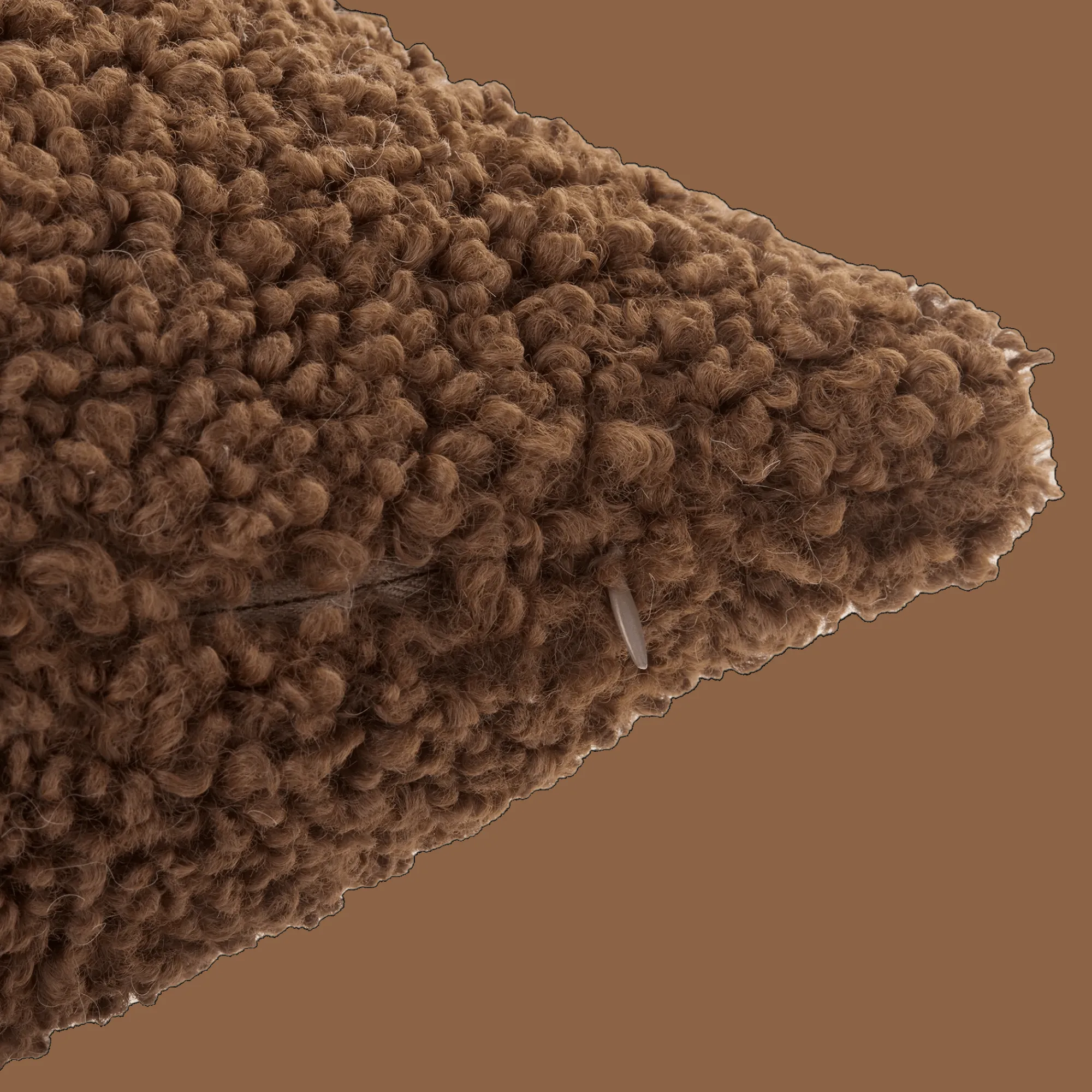 Best Bouclair Medium Brown Doodle Boucle Decorative Throw Pillow