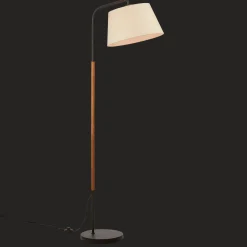 Best Bouclair Metal & Wood Floor Lamp