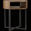 Hot Bouclair Metal and Walnut Side Table
