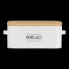 Clearance Bouclair Metal Bread Box with Bamboo Lid
