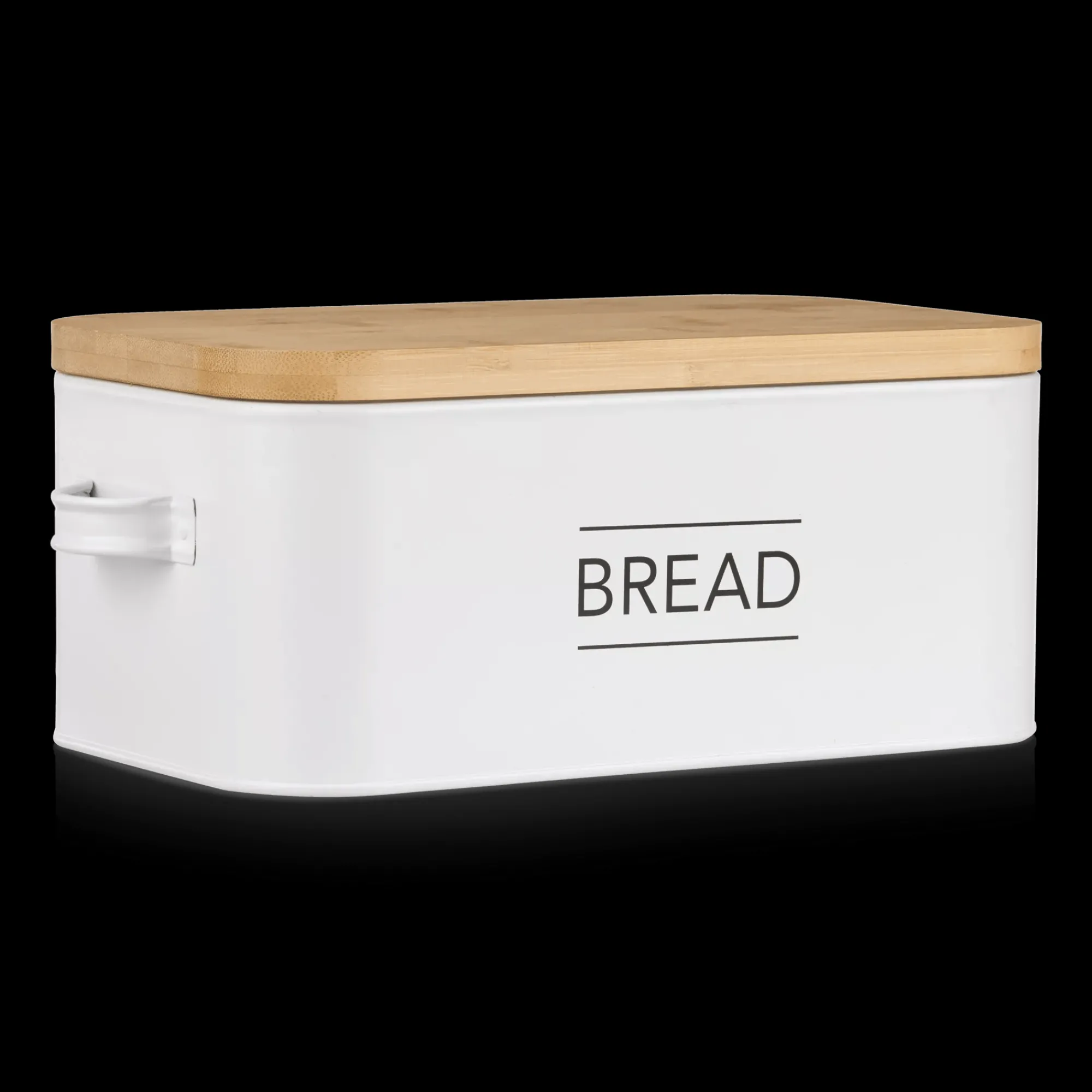 Clearance Bouclair Metal Bread Box with Bamboo Lid