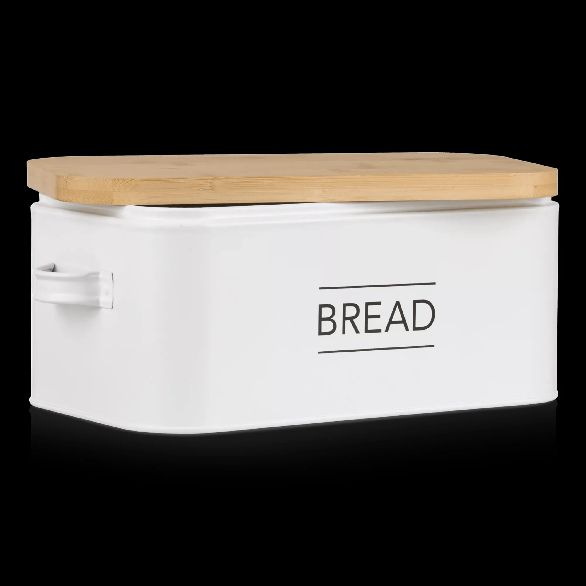 Clearance Bouclair Metal Bread Box with Bamboo Lid