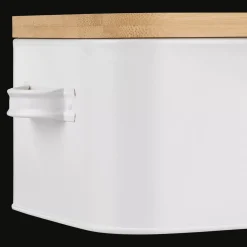 Clearance Bouclair Metal Bread Box with Bamboo Lid