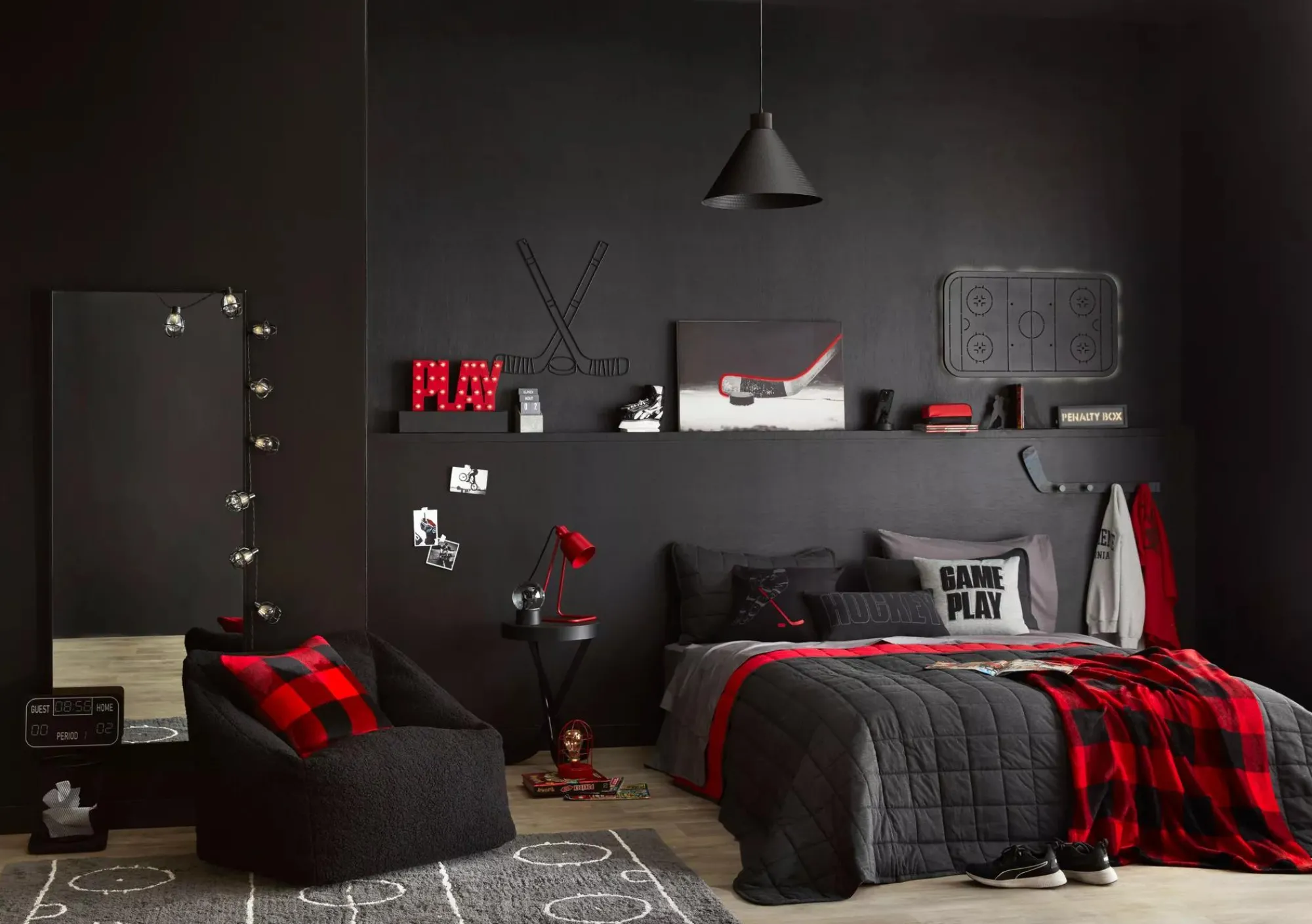 Hot Bouclair Metal Hockey Wall Art