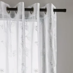 Best Bouclair Metallic Leaf Sheer Curtain