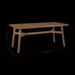 Outlet Bouclair Mid-Century Modern Mango Wood Dining Table