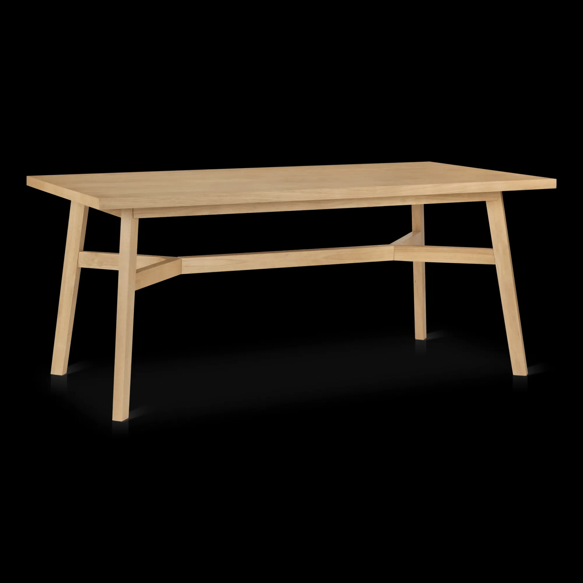 Hot Bouclair Mid-Century Modern Natural Wood Dining Table