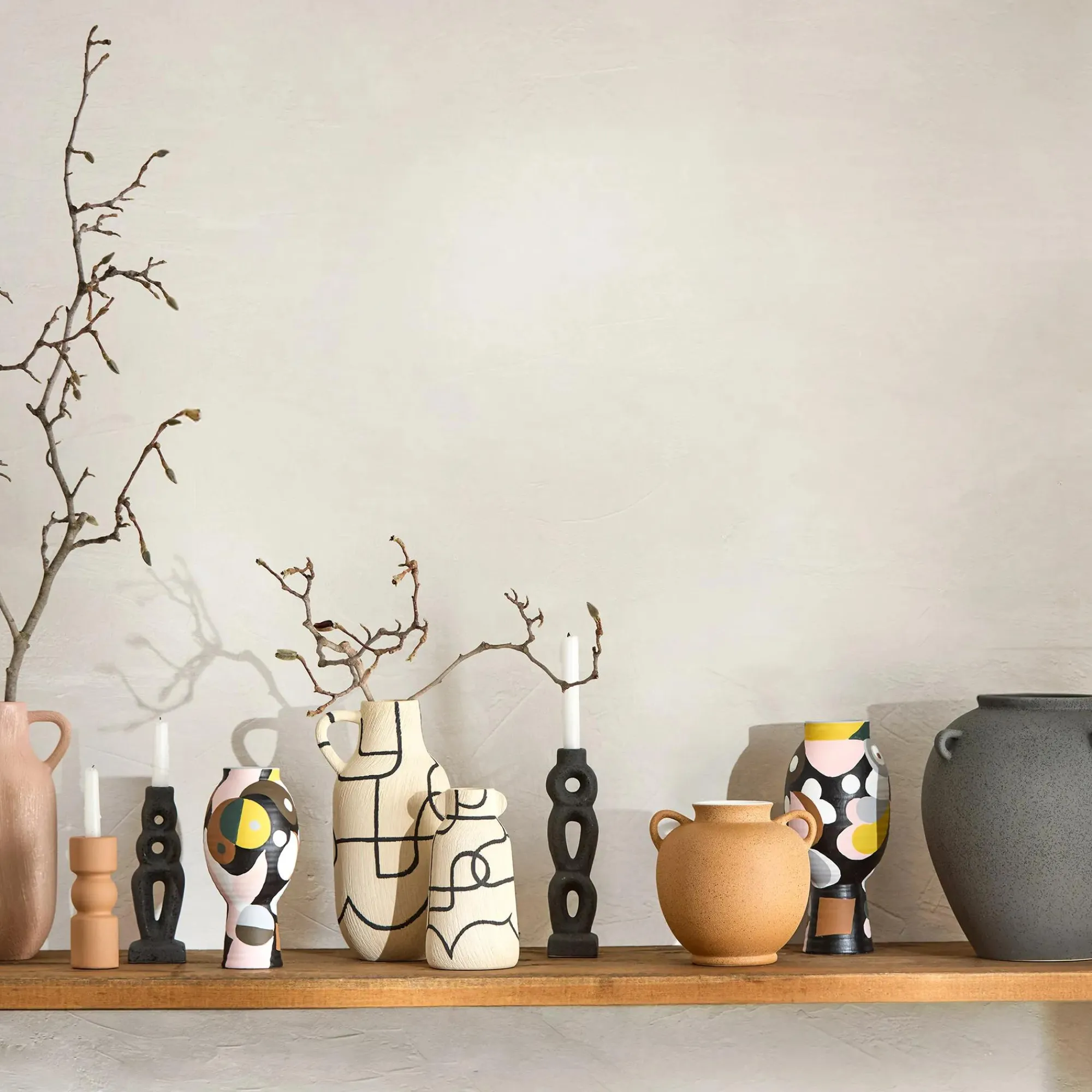 Outlet Bouclair Multi-colour Hourglass Table Vase