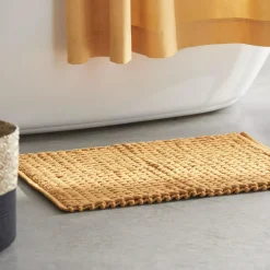 Discount Bouclair Mustard Braided Bath Mat