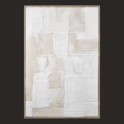 Online Bouclair Natural Abstract Framed Art