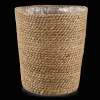 Hot Bouclair Natural Fiber Waste Bin