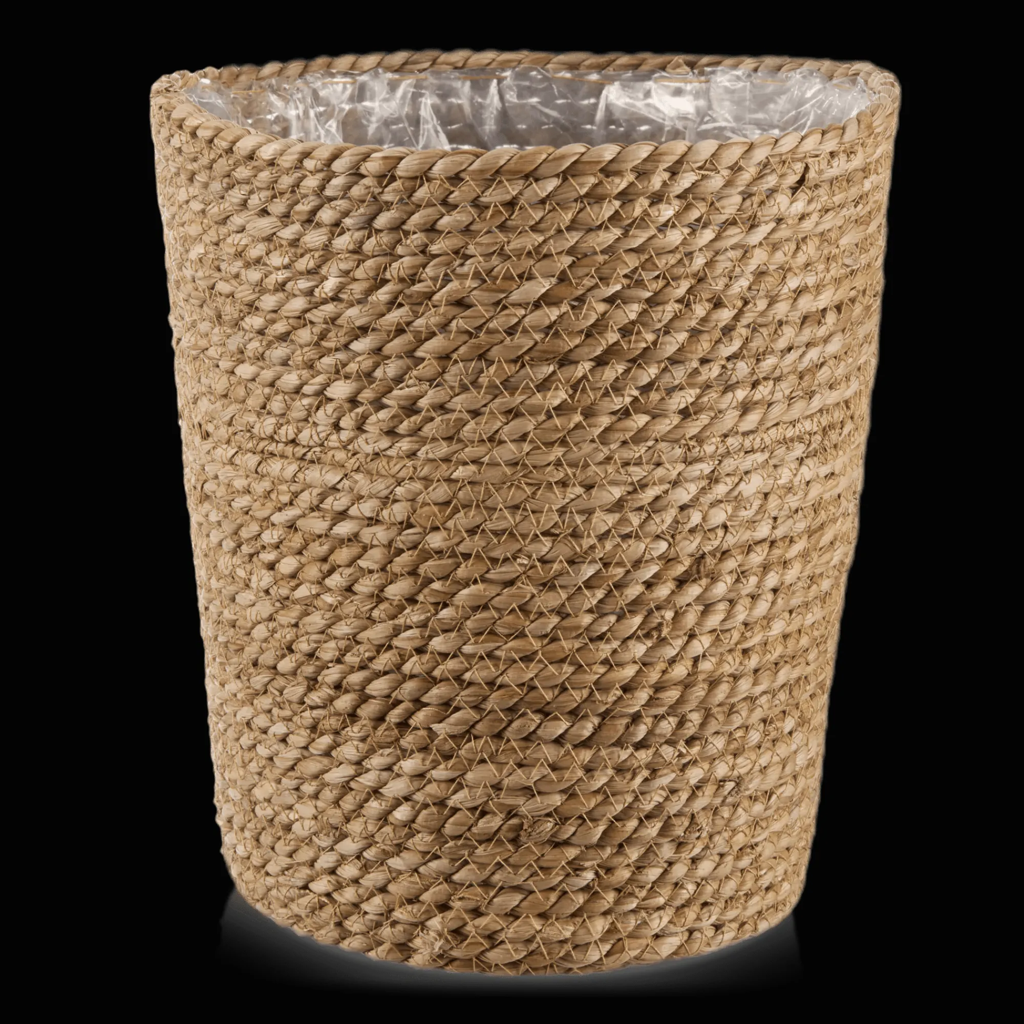Hot Bouclair Natural Fiber Waste Bin