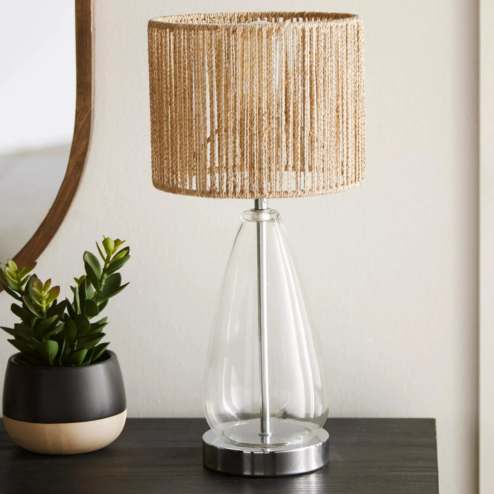 New Bouclair Natural Hemp Rope Lampshade